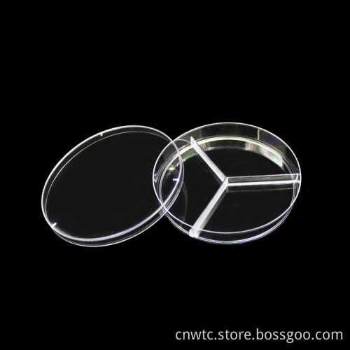 Disposable Plastic Sterile Petri Dishes (9cm) for Laboratory Use